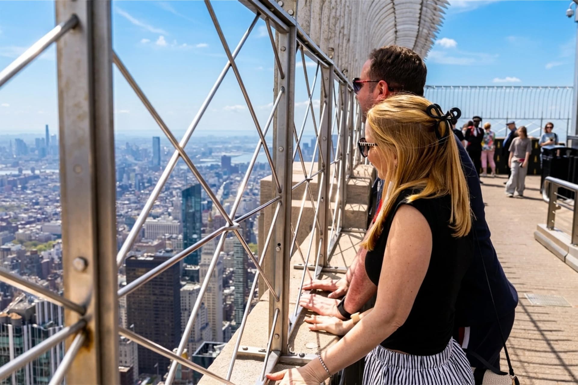 People on the Empire State Building's NYC 86th Floor Observation Deck