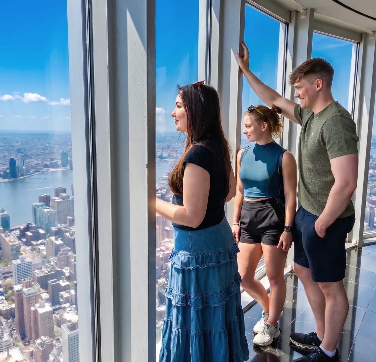 Family at the 102nd Floor Observation Deck