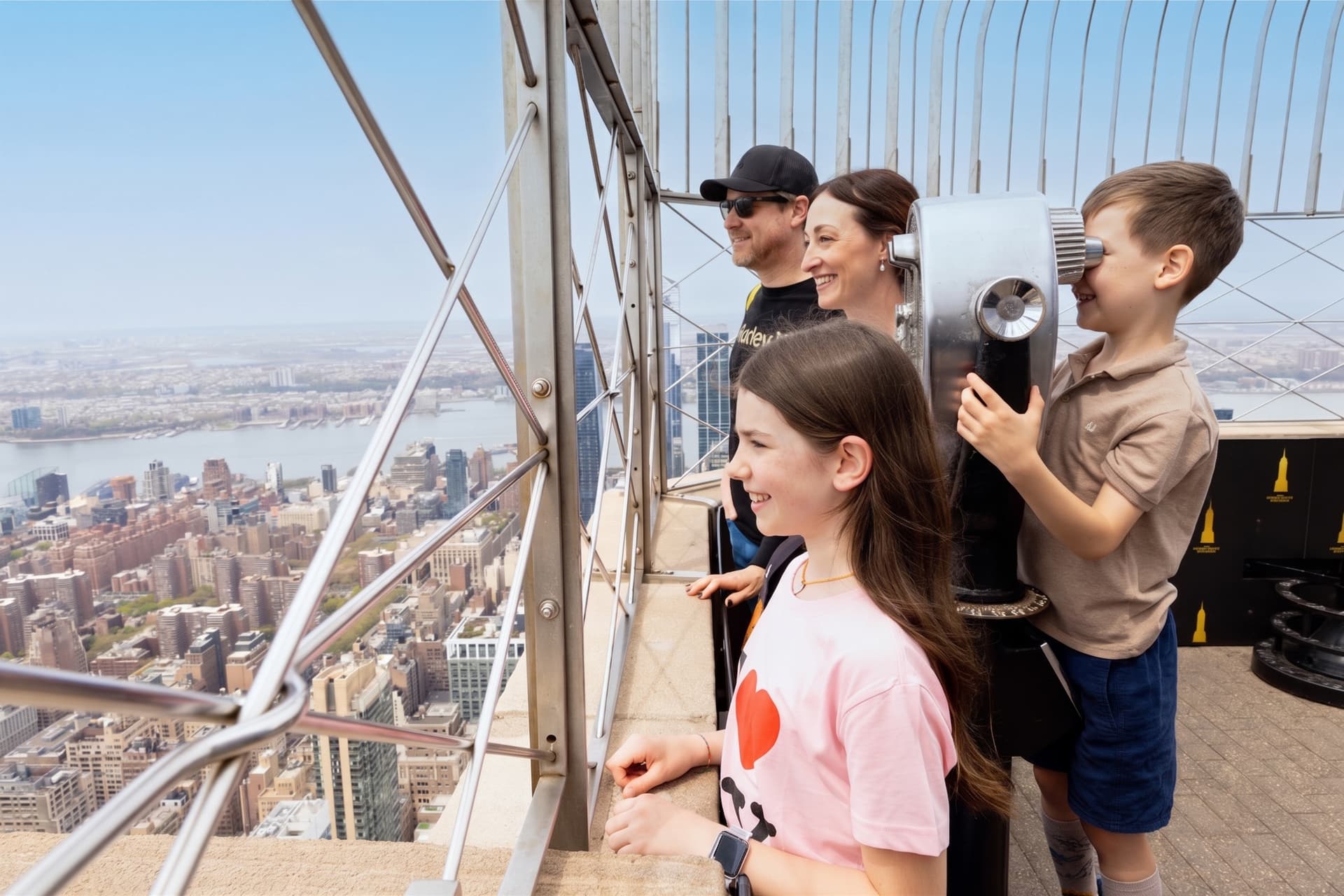 Family on the 86th Floor Observation Deck